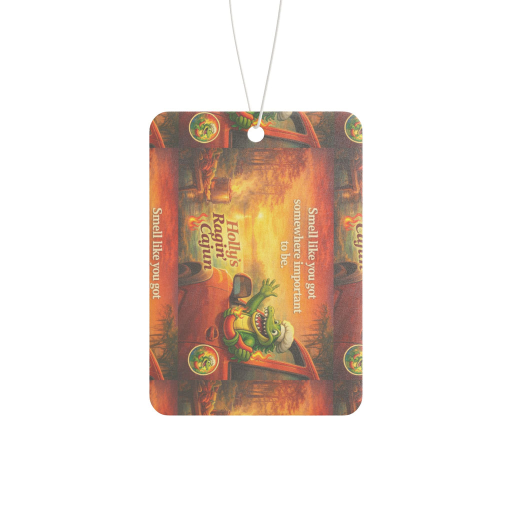 Car Air Freshener — Cozy Fall Coffee Scent (Pumpkin Spice Café Design)