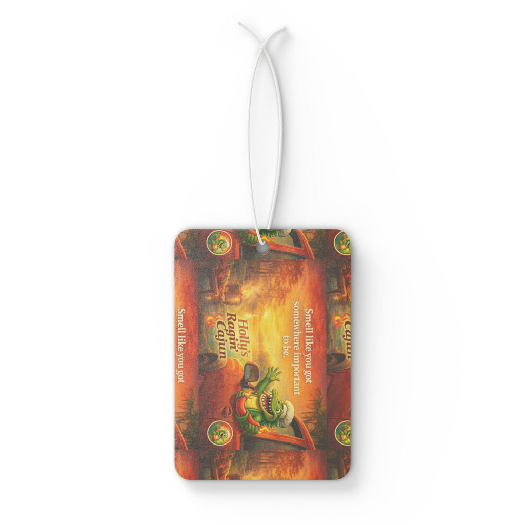 Car Air Freshener — Cozy Fall Coffee Scent (Pumpkin Spice Café Design)