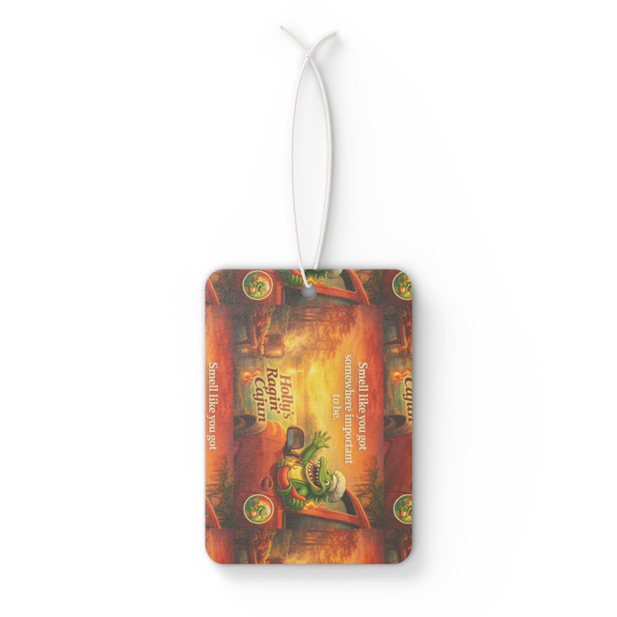 Car Air Freshener — Cozy Fall Coffee Scent (Pumpkin Spice Café Design)