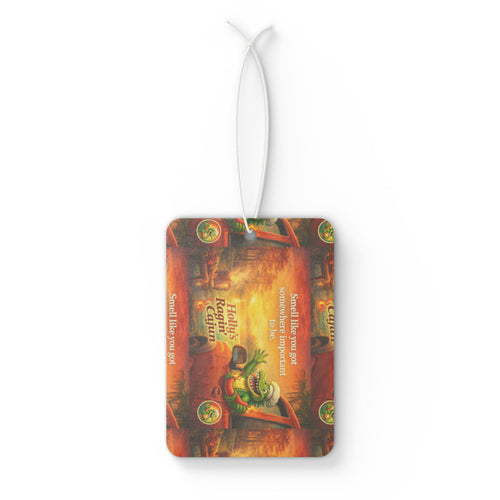 Car Air Freshener — Cozy Fall Coffee Scent (Pumpkin Spice Café Design)
