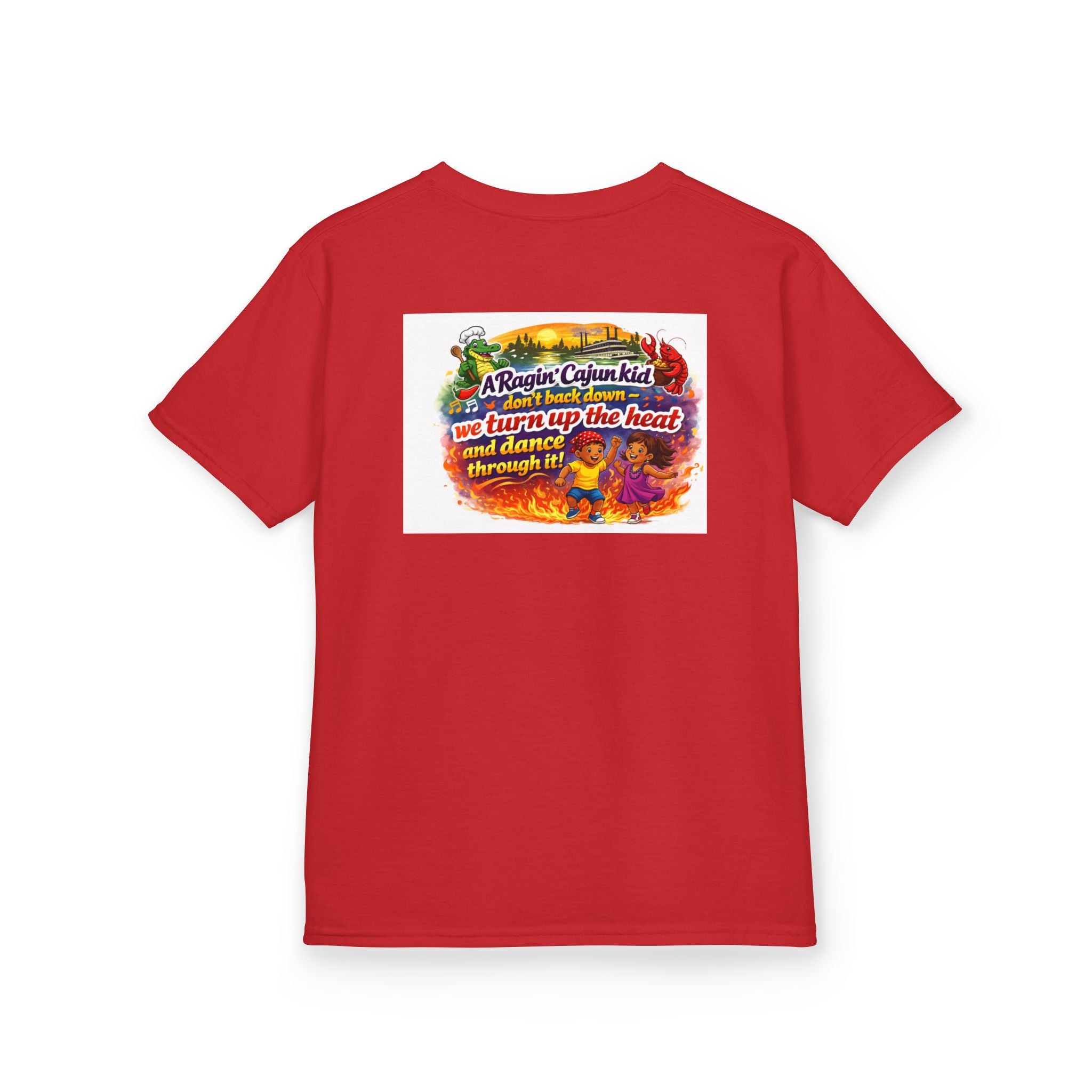 Copy of Copy of Kids Tee — 'Ragin' Cajun' Colorful Creole Heat Graphic T-Shirt