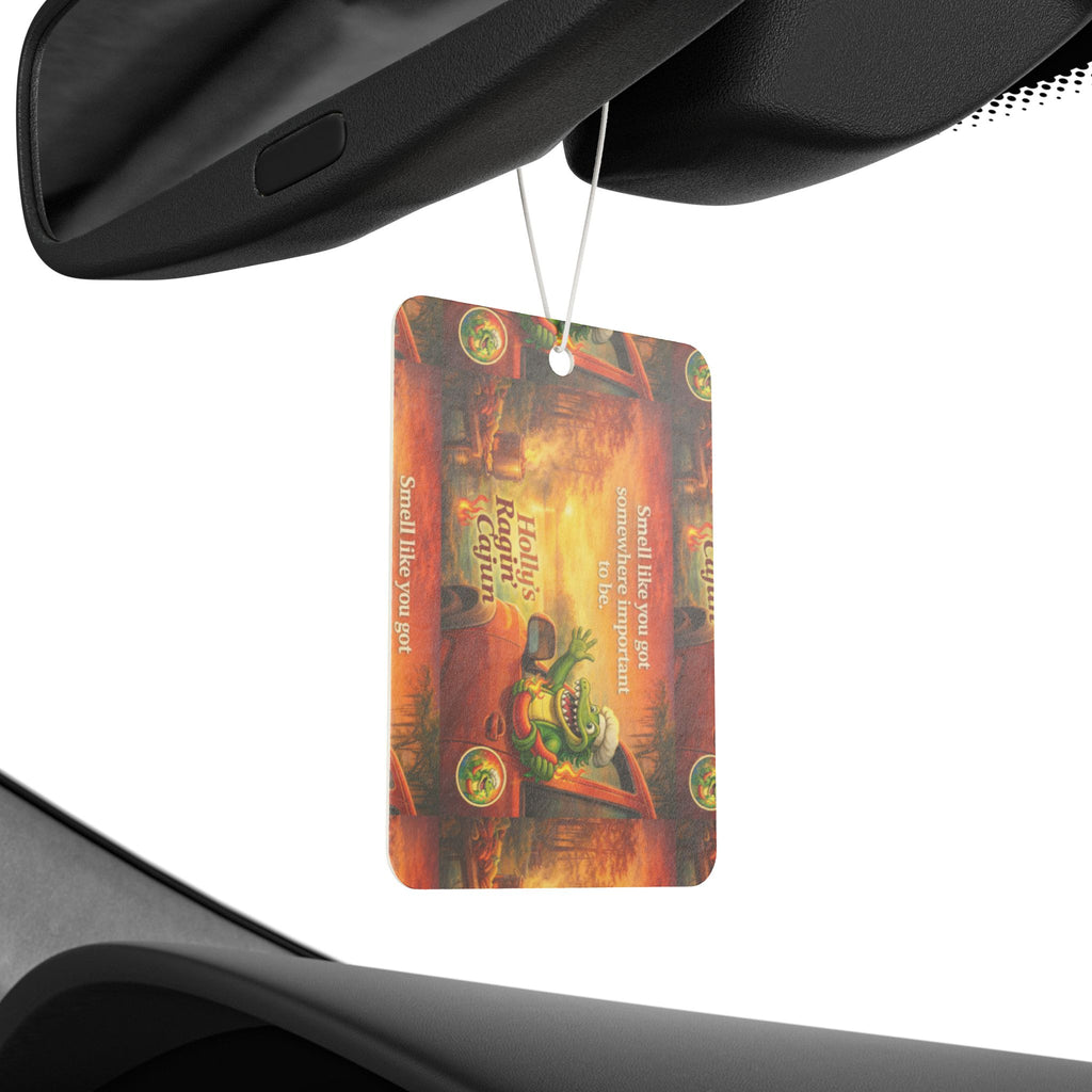 Car Air Freshener — Cozy Fall Coffee Scent (Pumpkin Spice Café Design)