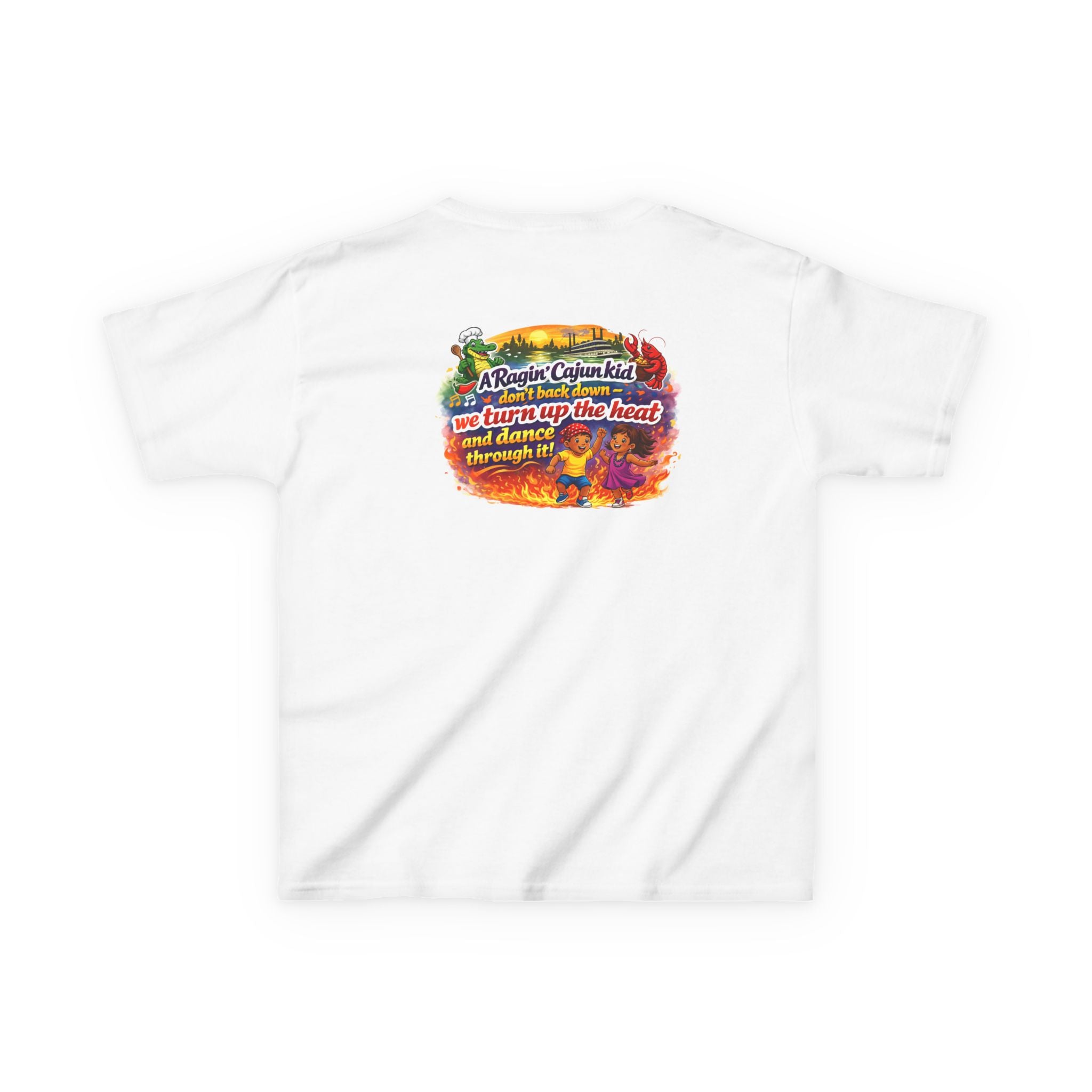 Copy of Copy of Kids Tee — 'Ragin' Cajun' Colorful Creole Heat Graphic T-Shirt