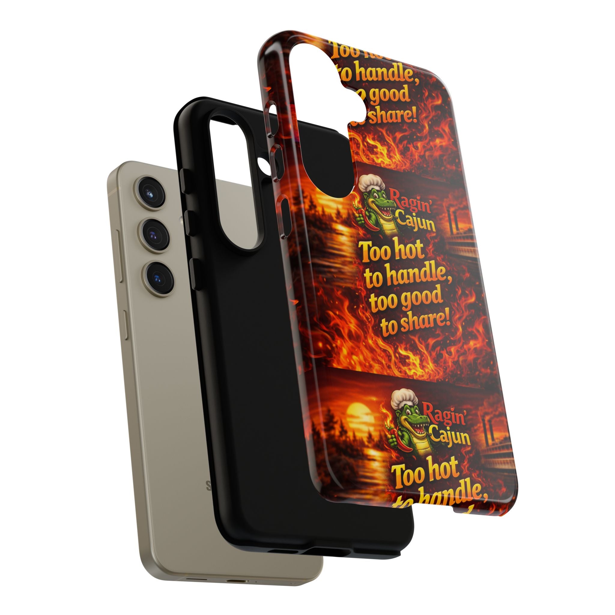 Phone Case - "Ragin' Cajun" Flames Design "Too hot to handle, too good to share!"