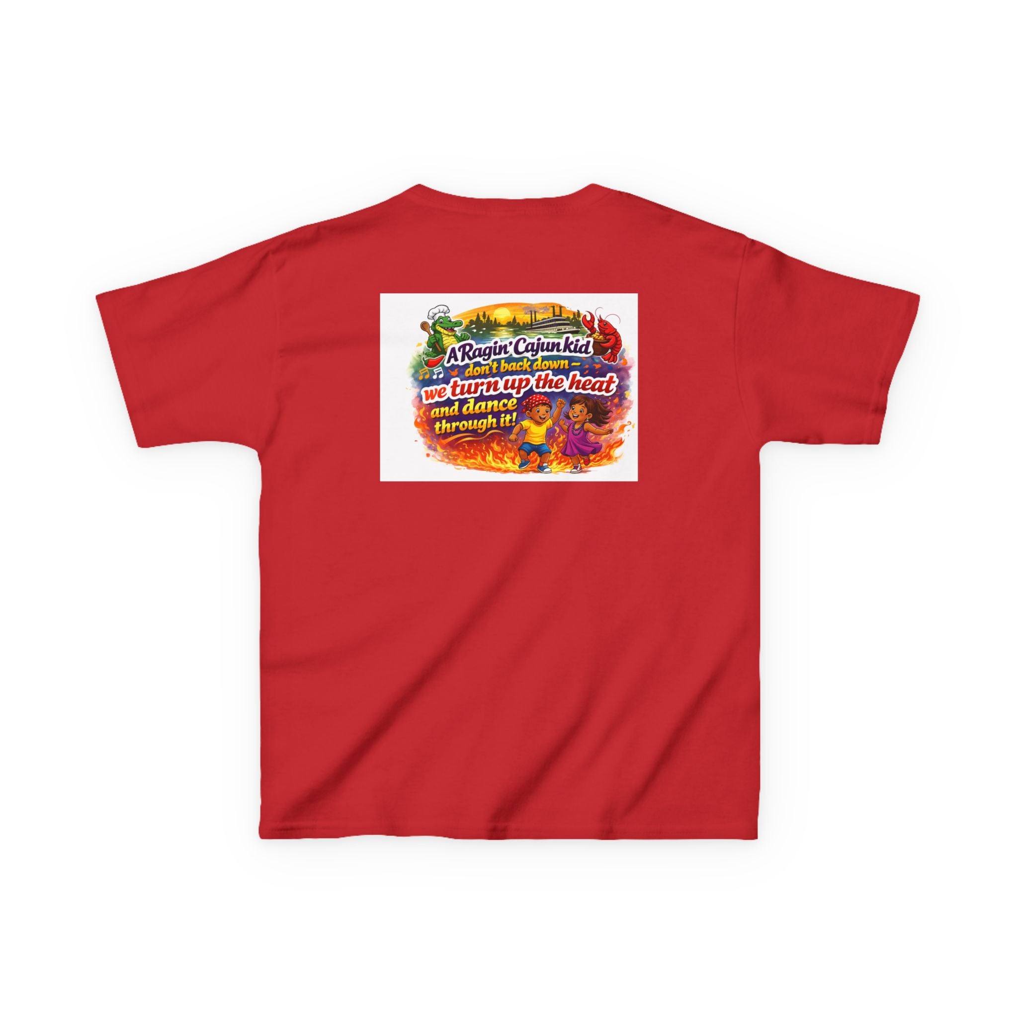 Copy of Copy of Kids Tee — 'Ragin' Cajun' Colorful Creole Heat Graphic T-Shirt