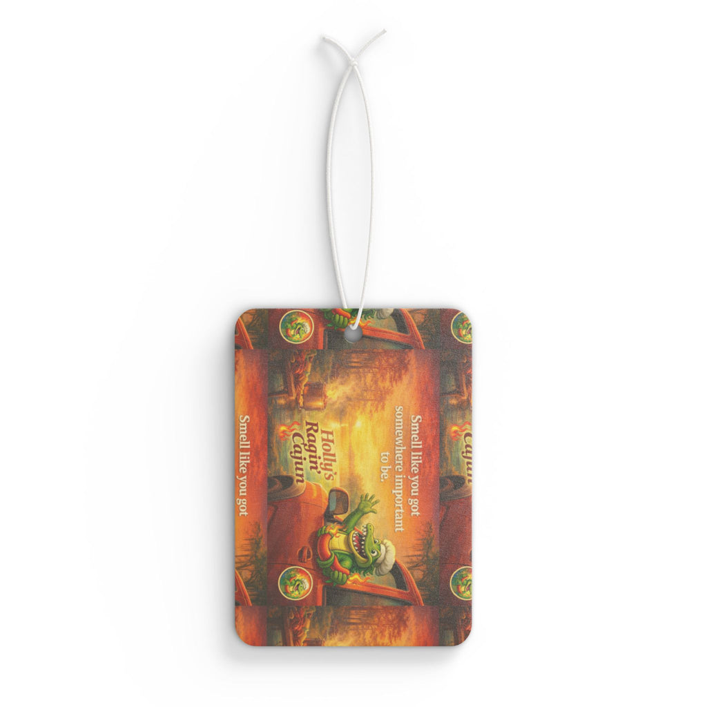 Car Air Freshener — Cozy Fall Coffee Scent (Pumpkin Spice Café Design)