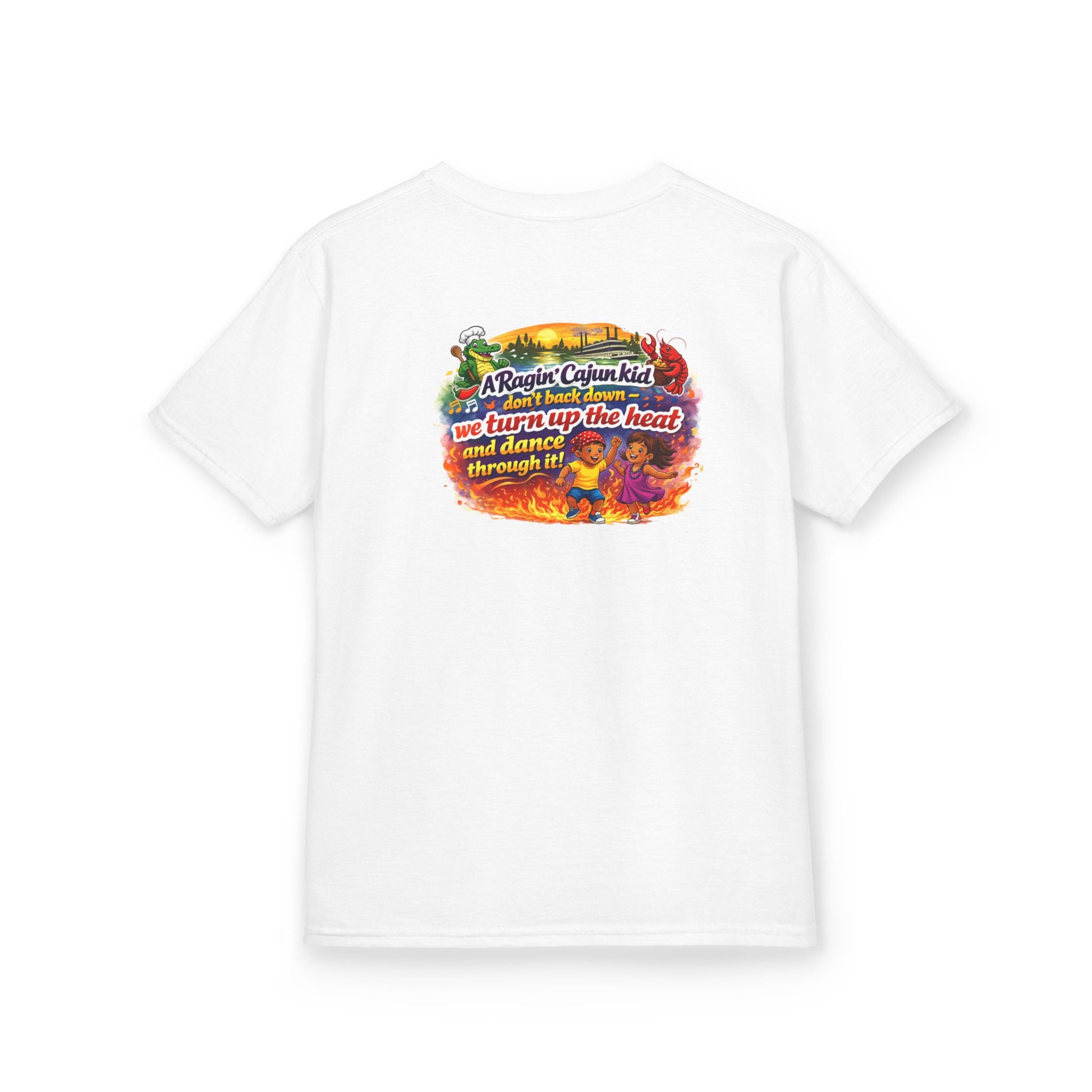 Copy of Copy of Kids Tee — 'Ragin' Cajun' Colorful Creole Heat Graphic T-Shirt